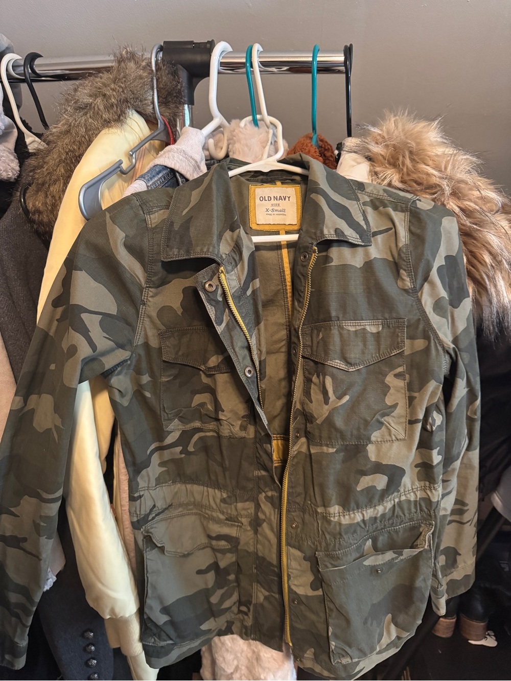 Old Navy Women's Green Camo Utility Jacket